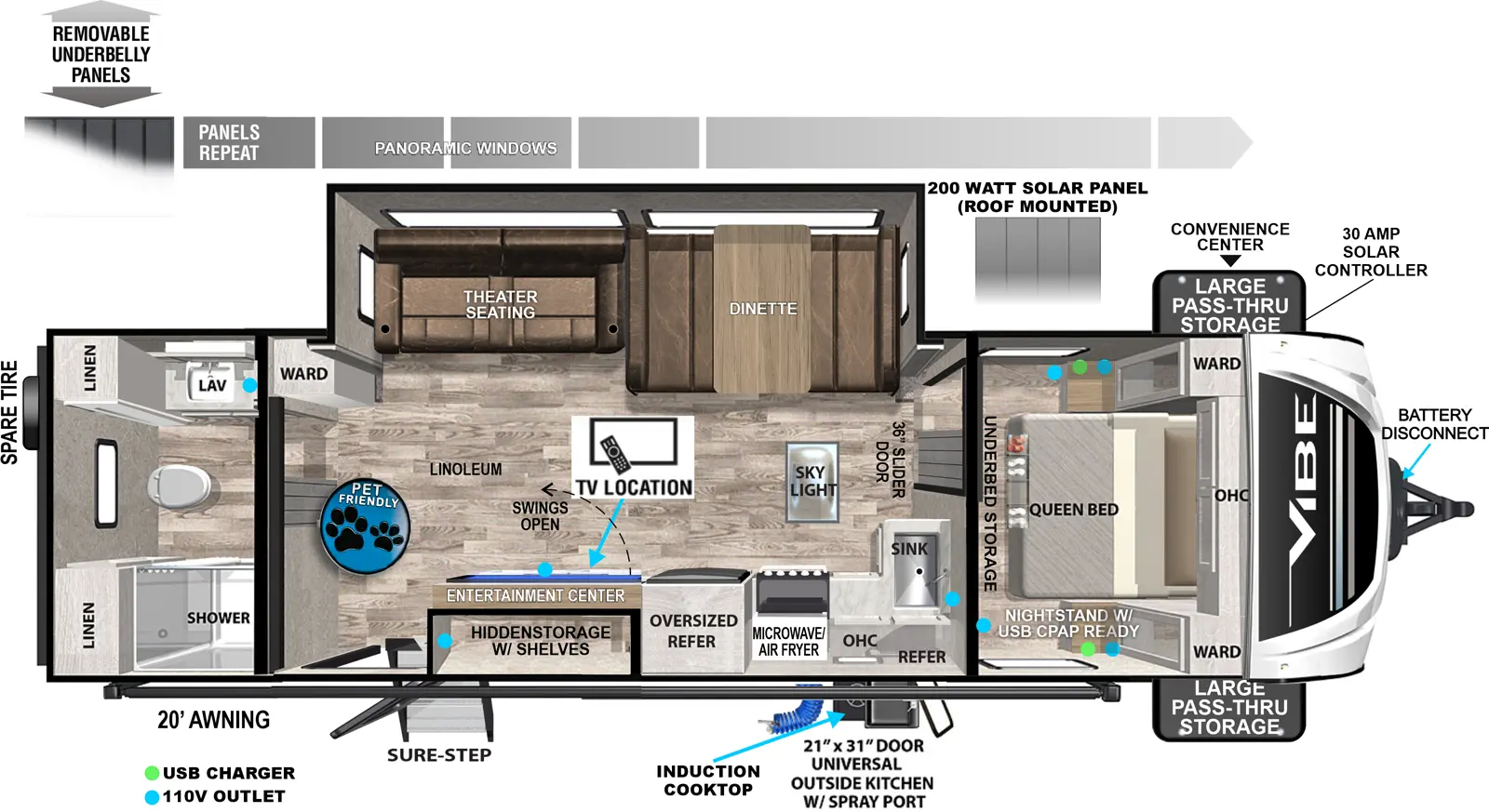 Vibe 26RB Floorplan